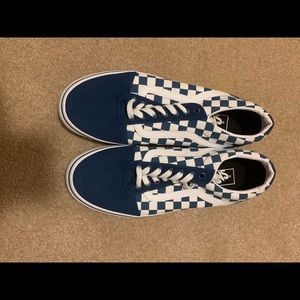 Vans Canvas Blue Checkered size 9.5